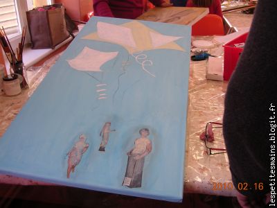 une ébauche - elle sera belle ta toile Agnès